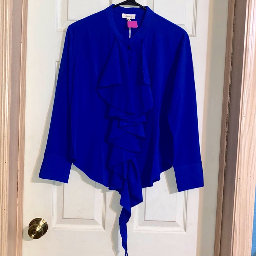 NWT - Long Sleeve Royal Blue Blouse